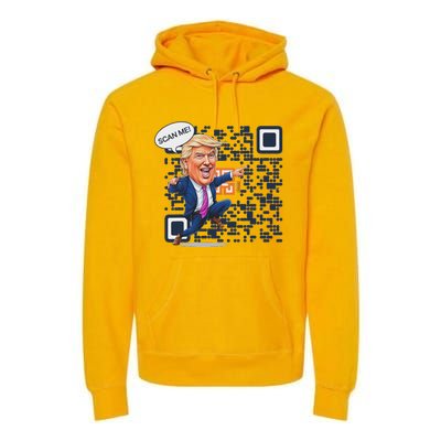 Qr President Trump Dance Code Premium Hoodie