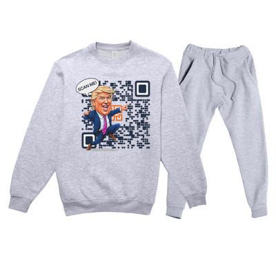 Qr President Trump Dance Code Premium Crewneck Sweatsuit Set