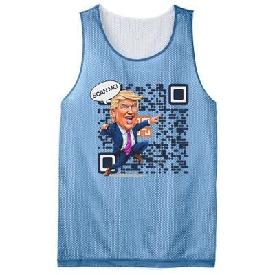 Qr President Trump Dance Code Mesh Reversible Basketball Jersey Tank