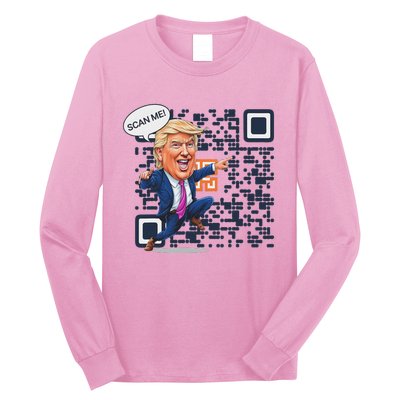 Qr President Trump Dance Code Long Sleeve Shirt