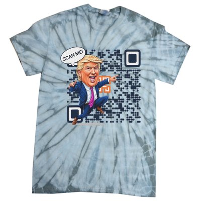 Qr President Trump Dance Code Tie-Dye T-Shirt