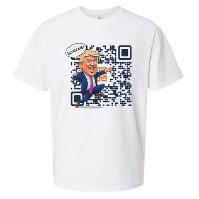 Qr President Trump Dance Code Sueded Cloud Jersey T-Shirt