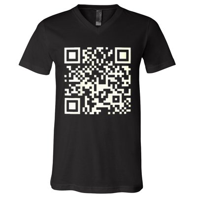 Qr President Trump 4547 Trump Dancing Code V-Neck T-Shirt