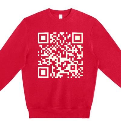 Qr President Trump 4547 Trump Dancing Code Premium Crewneck Sweatshirt