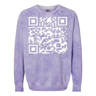 Qr President Trump 4547 Trump Dancing Code Colorblast Crewneck Sweatshirt