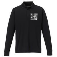 Qr President Trump 4547 Trump Dancing Code Performance Long Sleeve Polo