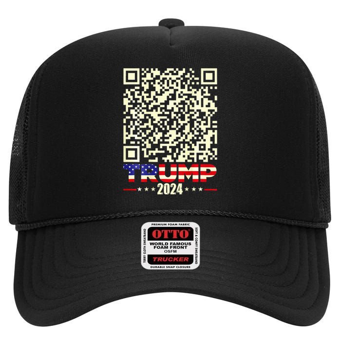 Qr President Trump 4547 Trump Dancing Code High Crown Mesh Back Trucker Hat