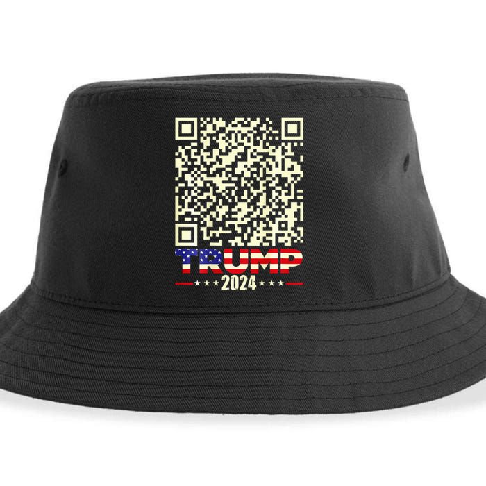 Qr President Trump 4547 Trump Dancing Code Sustainable Bucket Hat