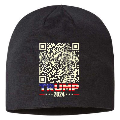 Qr President Trump 4547 Trump Dancing Code Sustainable Beanie