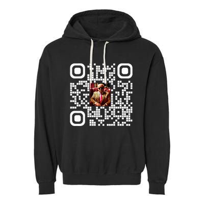 Qr President Trump 4547 Trump Dancing Code Garment-Dyed Fleece Hoodie