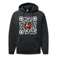 Qr President Trump 4547 Trump Dancing Code Performance Fleece Hoodie