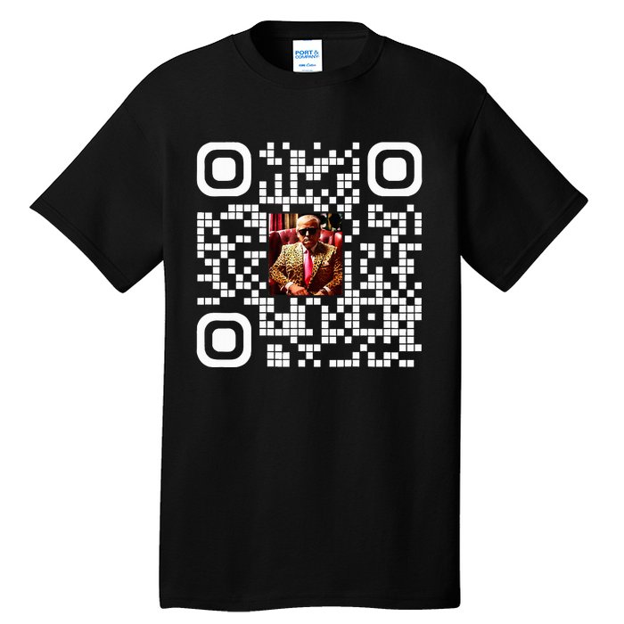 Qr President Trump 4547 Trump Dancing Code Tall T-Shirt