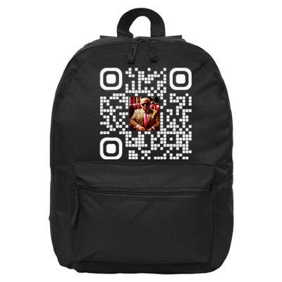 Qr President Trump 4547 Trump Dancing Code 16 in Basic Backpack