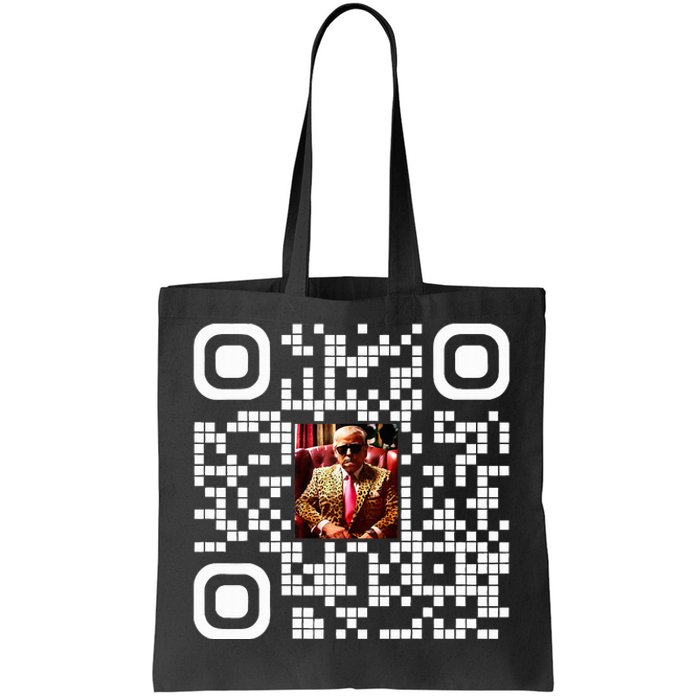 Qr President Trump 4547 Trump Dancing Code Tote Bag