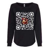 Qr President Trump 4547 Trump Dancing Code Womens California Wash Sweatshirt