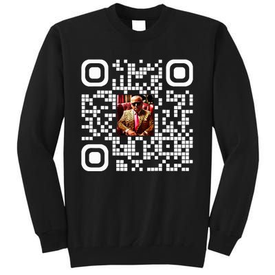 Qr President Trump 4547 Trump Dancing Code Tall Sweatshirt