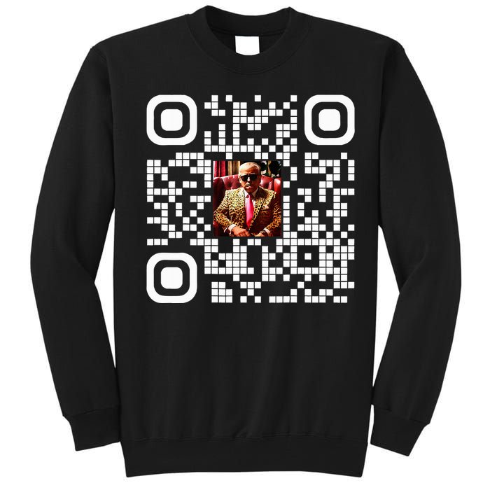 Qr President Trump 4547 Trump Dancing Code Tall Sweatshirt