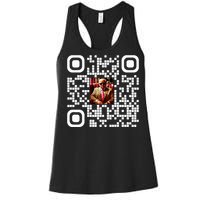 Qr President Trump 4547 Trump Dancing Code Women's Racerback Tank