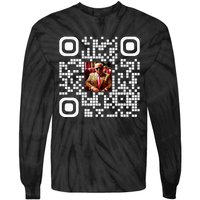 Qr President Trump 4547 Trump Dancing Code Tie-Dye Long Sleeve Shirt