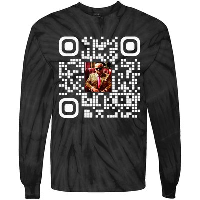 Qr President Trump 4547 Trump Dancing Code Tie-Dye Long Sleeve Shirt