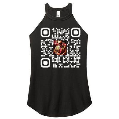 Qr President Trump 4547 Trump Dancing Code Women's Perfect Tri Rocker Tank