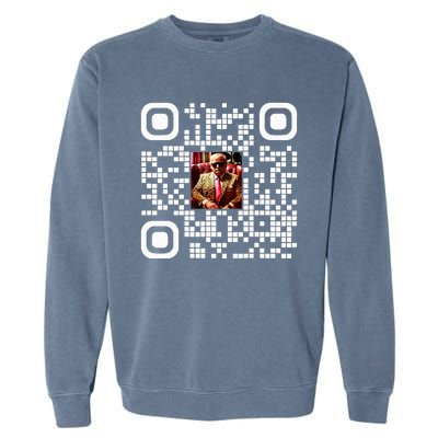 Qr President Trump 4547 Trump Dancing Code Garment-Dyed Sweatshirt