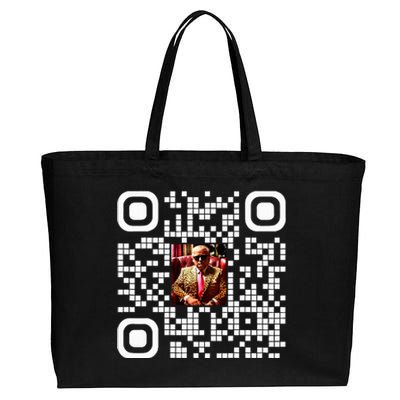 Qr President Trump 4547 Trump Dancing Code Cotton Canvas Jumbo Tote