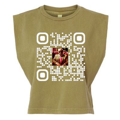 Qr President Trump 4547 Trump Dancing Code Garment-Dyed Women's Muscle Tee