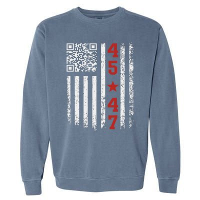 Qr President Trump Dance Code Garment-Dyed Sweatshirt