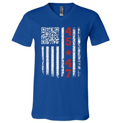 Qr President Trump Dance Code V-Neck T-Shirt