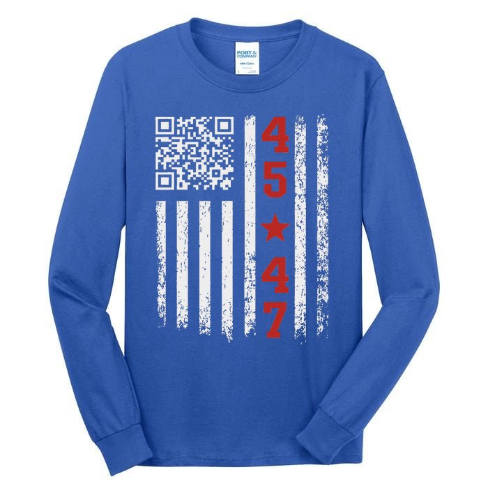 Qr President Trump Dance Code Tall Long Sleeve T-Shirt