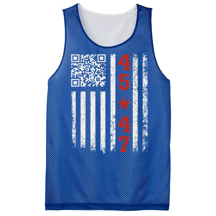 Qr President Trump Dance Code Mesh Reversible Basketball Jersey Tank