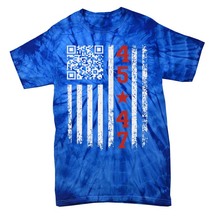 Qr President Trump Dance Code Tie-Dye T-Shirt