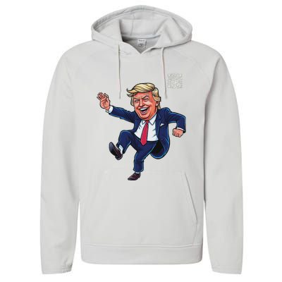 Qr President Trump 4547 Performance Fleece Hoodie