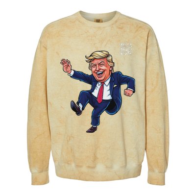 Qr President Trump 4547 Colorblast Crewneck Sweatshirt