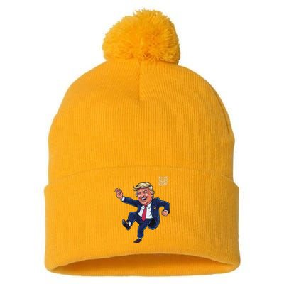 Qr President Trump 4547 Pom Pom 12in Knit Beanie