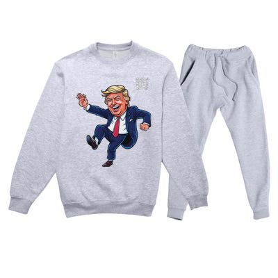 Qr President Trump 4547 Premium Crewneck Sweatsuit Set