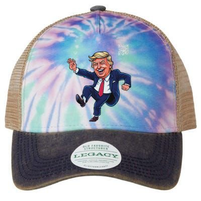 Qr President Trump 4547 Legacy Tie Dye Trucker Hat