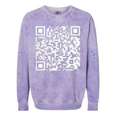 Qr President Trump Dance Code Colorblast Crewneck Sweatshirt