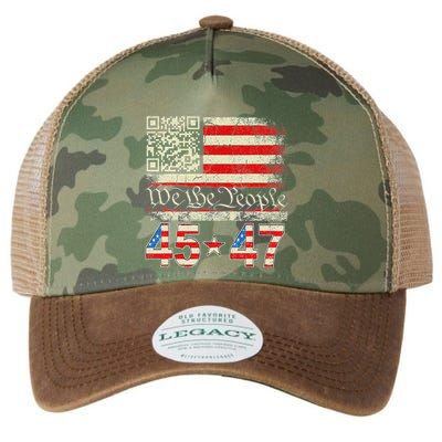 Qr President Trump 4547 Dancing Code Legacy Tie Dye Trucker Hat