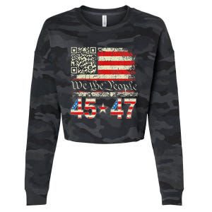 Qr President Trump 4547 Dancing Code Cropped Pullover Crew