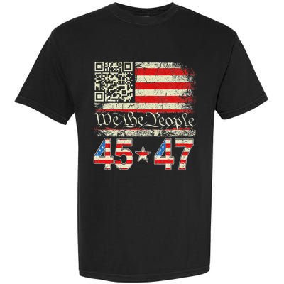 Qr President Trump 4547 Dancing Code Garment-Dyed Heavyweight T-Shirt