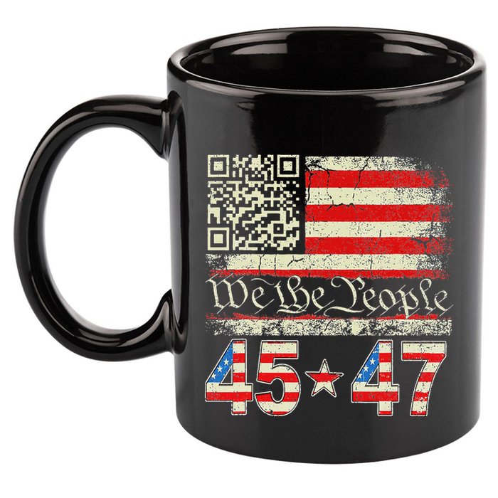 Qr President Trump 4547 Dancing Code 11oz C Handle Ceramic Mug