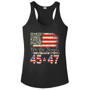 Qr President Trump 4547 Dancing Code Ladies PosiCharge Competitor Racerback Tank