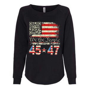 Qr President Trump 4547 Dancing Code Womens California Wash Sweatshirt