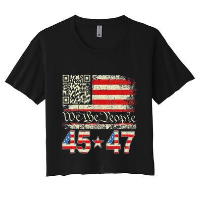 Qr President Trump 4547 Dancing Code Crop Top