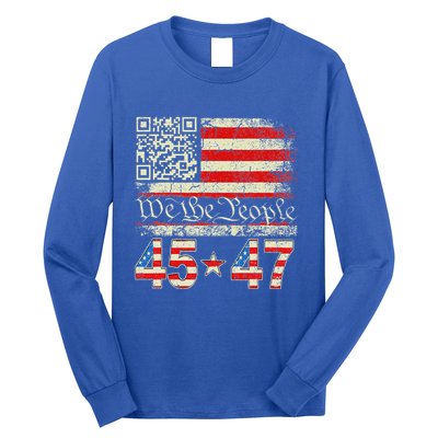 Qr President Trump 4547 Dancing Code Long Sleeve Shirt