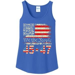 Qr President Trump 4547 Dancing Code Ladies Essential Tank