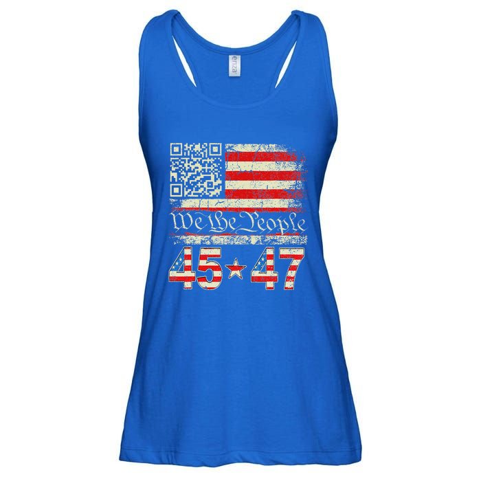 Qr President Trump 4547 Dancing Code Ladies Essential Flowy Tank