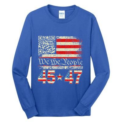 Qr President Trump 4547 Dancing Code Tall Long Sleeve T-Shirt